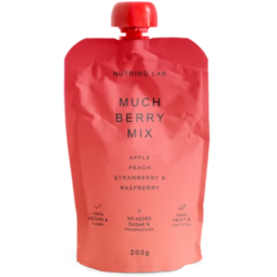 Плодово пюре Nutrino Lab Ябълка, Праскова, Ягоди, Малини 200 гр.