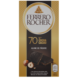 Шоколад Ferrero Rocher Тъмен 70% Какао 90 гр.