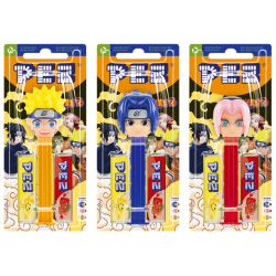 PEZ Toy with two fillers (1+2) Naruto 17 g x 12