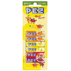 PEZ Fruit-flavored candies 6 pcs. 51 g x 24 Lemon, orange, apple, strawberry